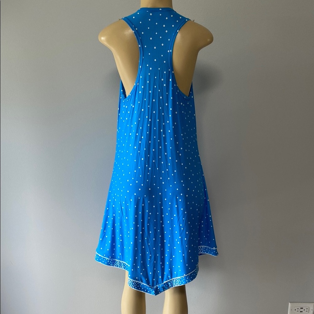 Coco Reef Blue Polka Dot Sleeveless Swim Coverup Dress Bra Sized - Picture 2 of 7